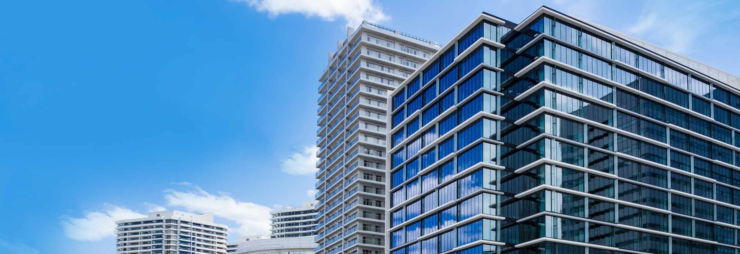 City skyscrapers for commercial real estate